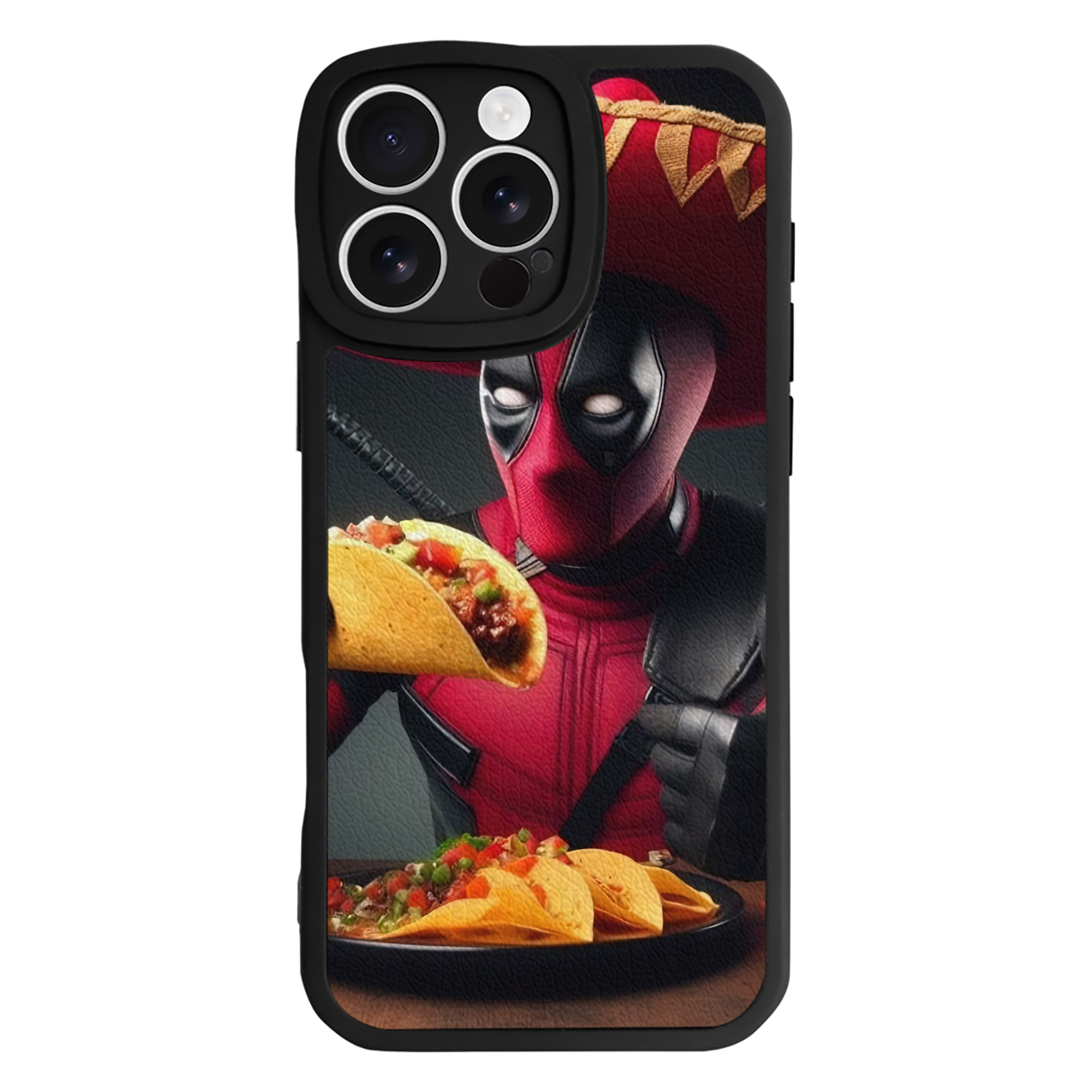 （画像用） Deadpool デッドプール 【iPhone 16シリーズ対応】シリコンスマホケース（レザー調） 材質：シリコン